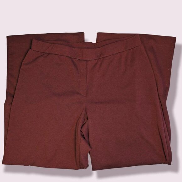 Women's New Directions Burgundy Wide Leg Pants, Size Large - Picture 1 of 5